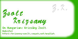 zsolt krizsany business card